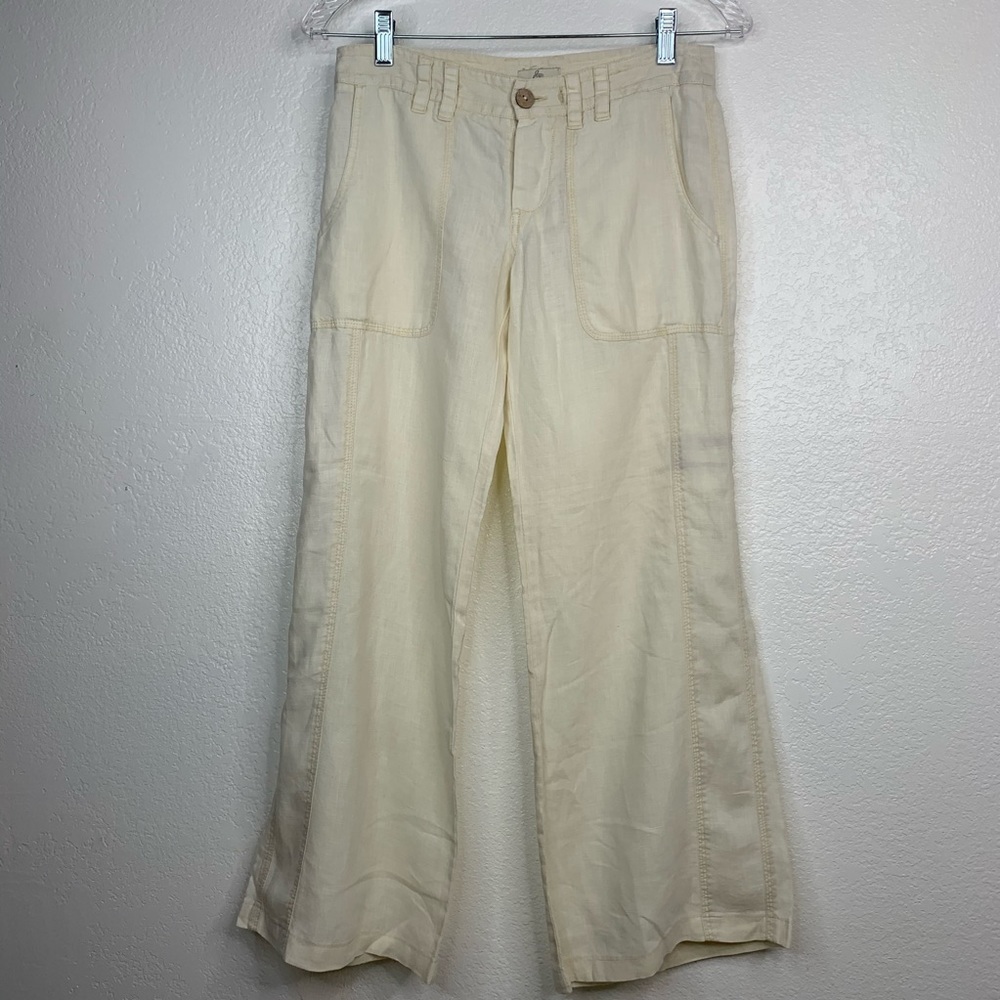 Joie creme wide linen capris Size: 0